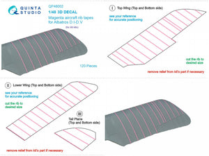 Quinta Studio QP48002 Magenta rib tapes Albatros D.I-D.V 1/48 – imagen 6