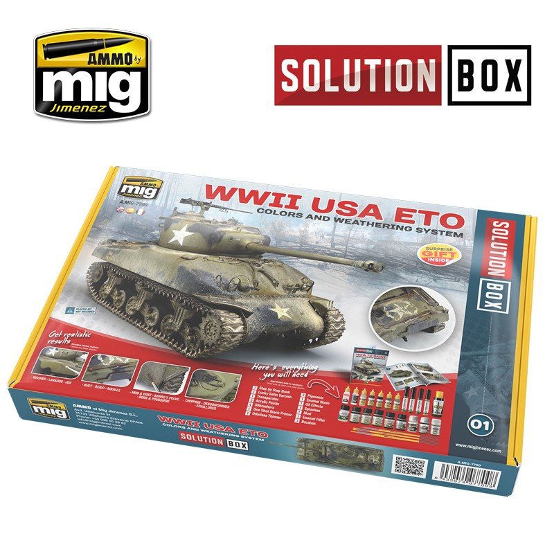 AMMO of Mig Jimenez 7700 WW II AMERICAN ETO SOLUTION BOX – image 2