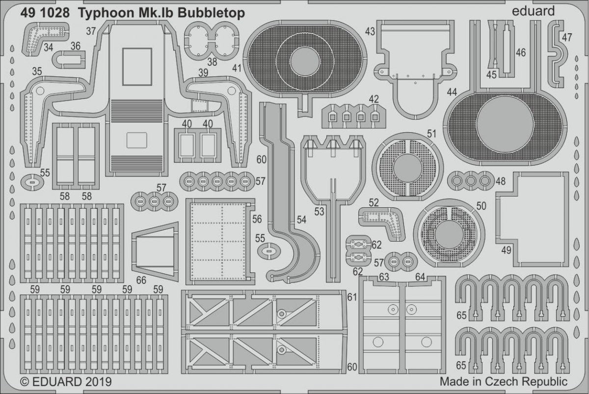Eduard 491028 Typhoon Mk. Ib Bubbletop 1/48 HASEGAWA, ITALERI