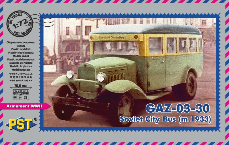 PST 72082 Bus urbain soviétique GAZ-03-30 (m.1933) 1/72