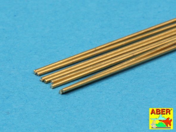Aber BR06 Brass round rods 0,60 mm length 250 mm x 8 pcs. – imagen 2