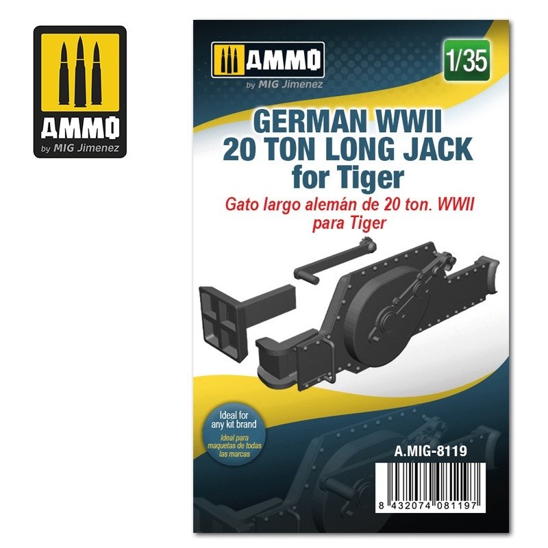 Ammo of Mig 8119 German WWII 20 tons Long Jack for Tiger 1/35