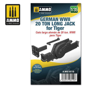 Munitions pour MiG 8119, char allemand de la Seconde Guerre mondiale, 20 tonnes, Long Jack pour Tiger, échelle 1/35