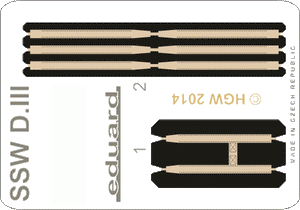 Eduard 49070 SSW D. III seatbelts FABRIC 1/48 EDUARD