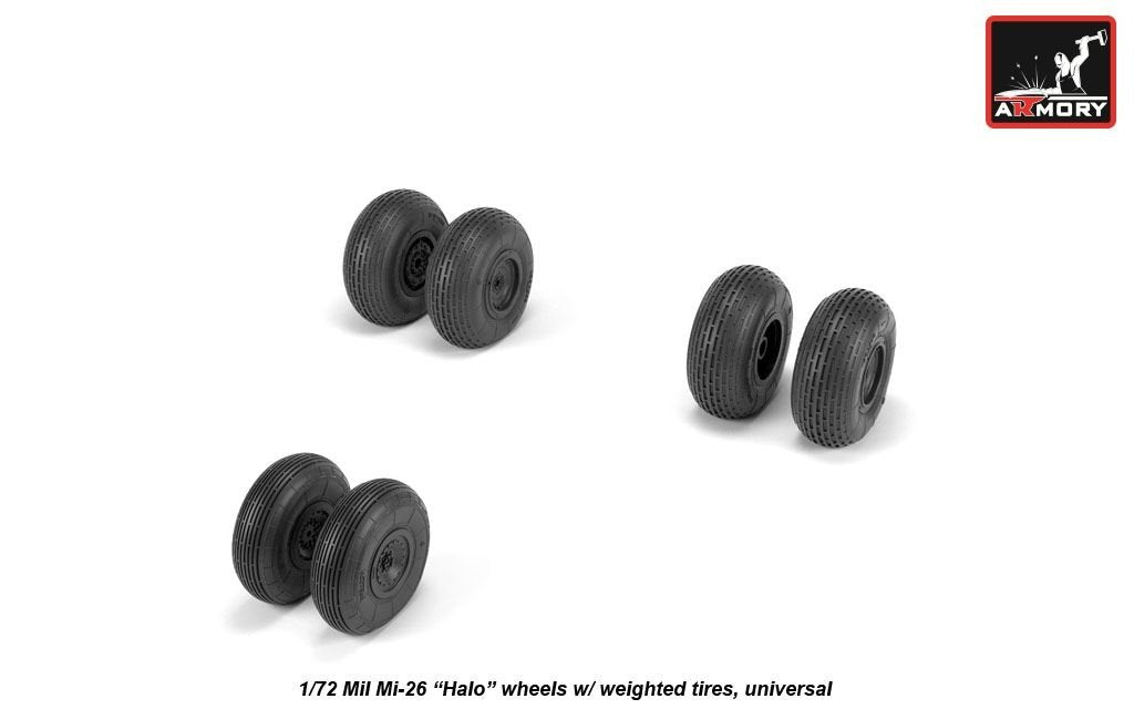 Armory Models AW72062 Mil Mi-26 Halo wheels w/ weighted tires 1/72 – imagen 4