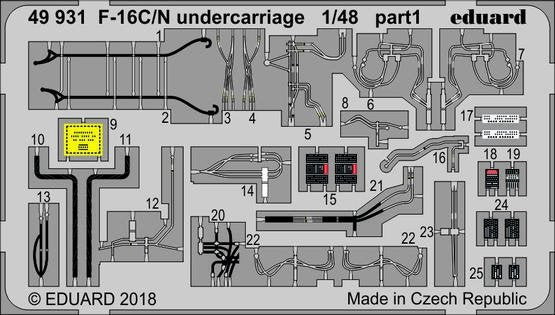 Eduard BIG49208 F-16C/ N 1/48 TAMIYA – imagen 5