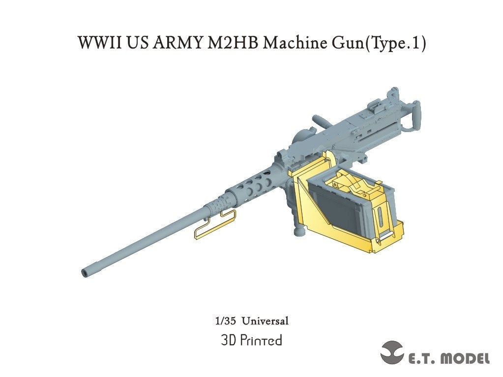 E.T. Model P35-265 WWII US ARMY M2HB Machine Gun Type.1 ( 3D Print ) 1/35