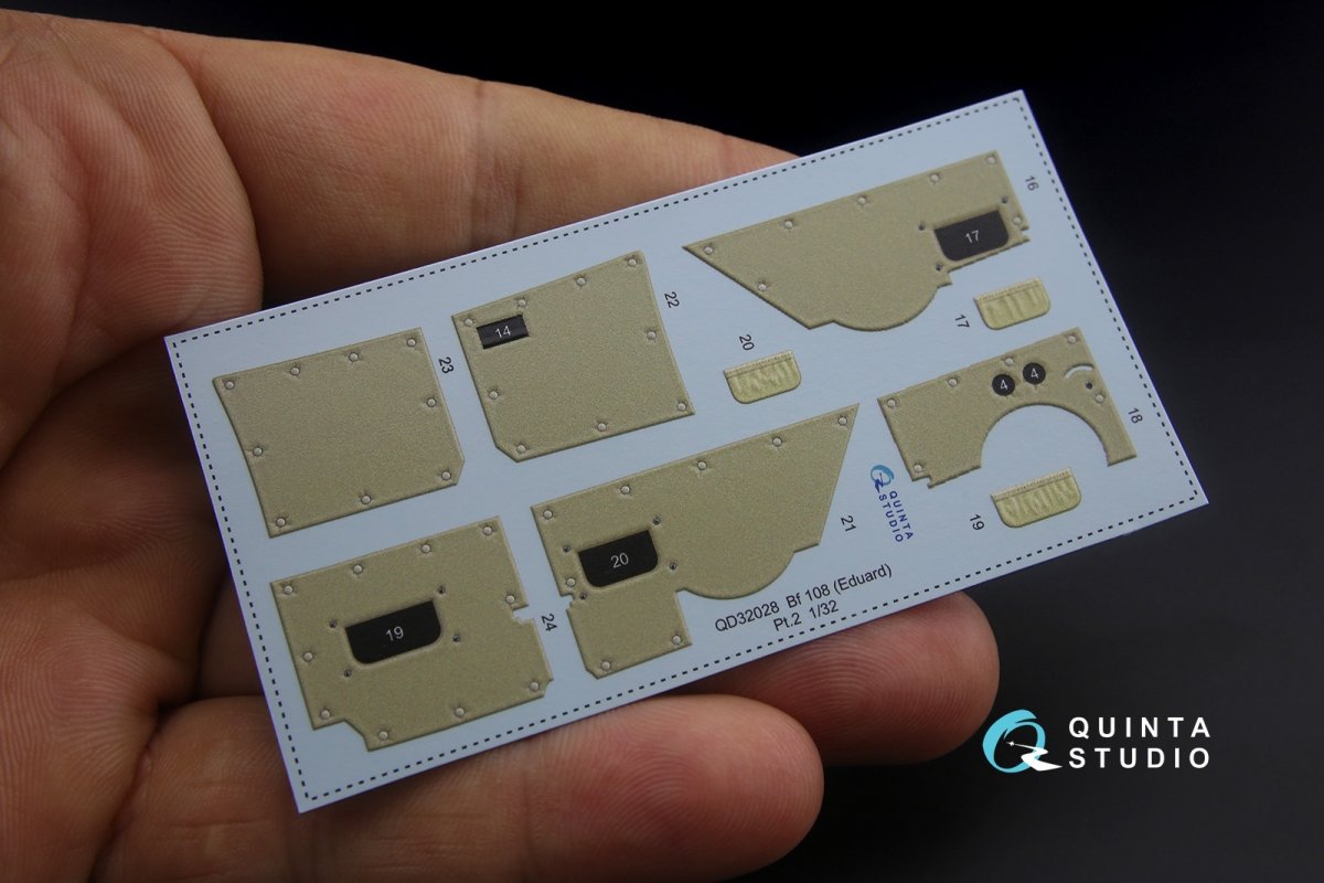 Quinta Studio QD32028 Bf 108 3D-Printed &amp;amp; coloured Interior on decal paper (for Eduard kit) 1/32 – Bild 4
