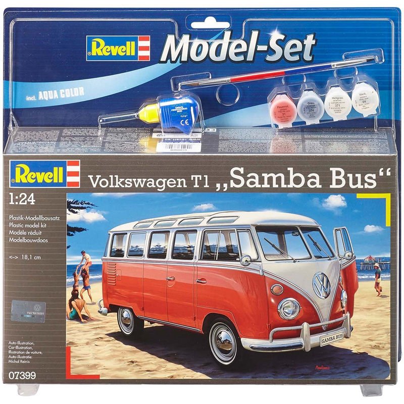 Revell 67399 Volkswagen T1 SAMBA BUS Model Kit 1/24