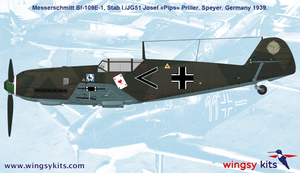 Wingsy Kits D5-07 German WWII Fighter MESSERSCHMITT Bf 109 E-1 1/48 – zdjęcie 13