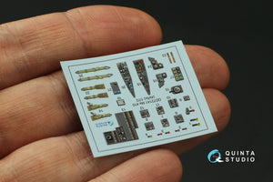 Quinta Studio QD72141 Me 410 3D-Printed coloured Interior on decal paper (Airfix) 1/72 – imagen 4