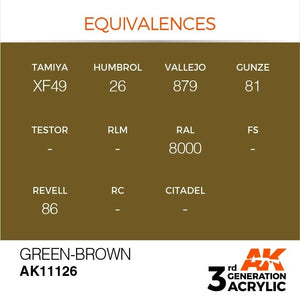 AK Interactive AK11126 GREEN-BROWN – STANDARD 17ml – imagen 3