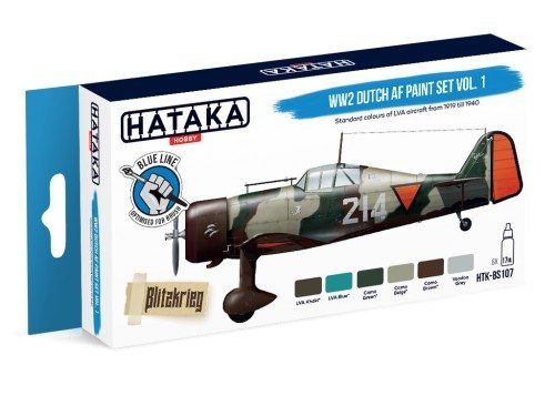 Hataka BS107 WW2 Dutch AF Paint Set Vol. 1 set 6x17 ml – Bild 2