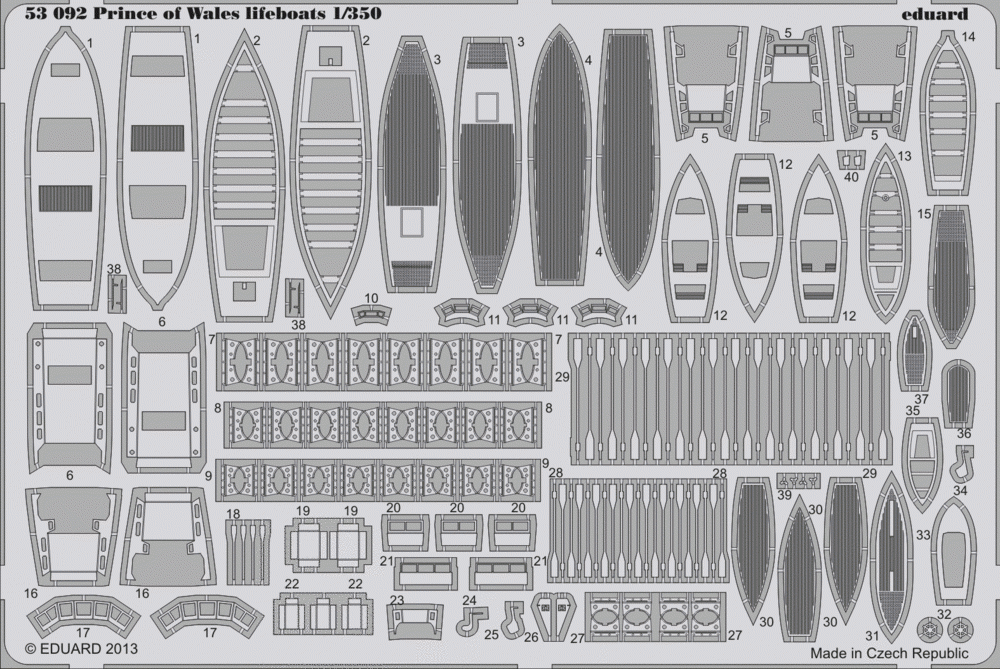 Eduard 53092 Prince of Wales lifeboats Tamiya 1/350