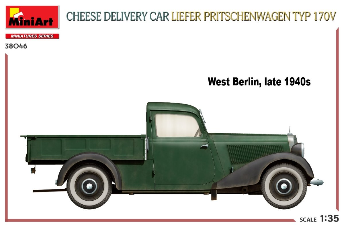 MiniArt 38046 CHEESE DELIVERY CAR LIEFER PRITSCHENWAGEN TYP 170V 1/35 – imagen 5