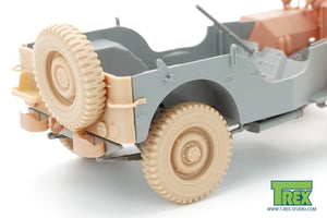 T-Rex Studio TR35055 Willys MB Wheels (Weighted Tire) w/Spare Wheel 1/35 – imagen 3