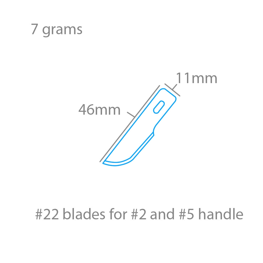 Modelcraft PKN2722 #22 Large Curved Carving Blades x 5 For #2 or #5 Handles – imagen 2
