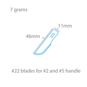 Modelcraft PKN2722 #22 Large Curved Carving Blades x 5 For #2 or #5 Handles – imagen 2