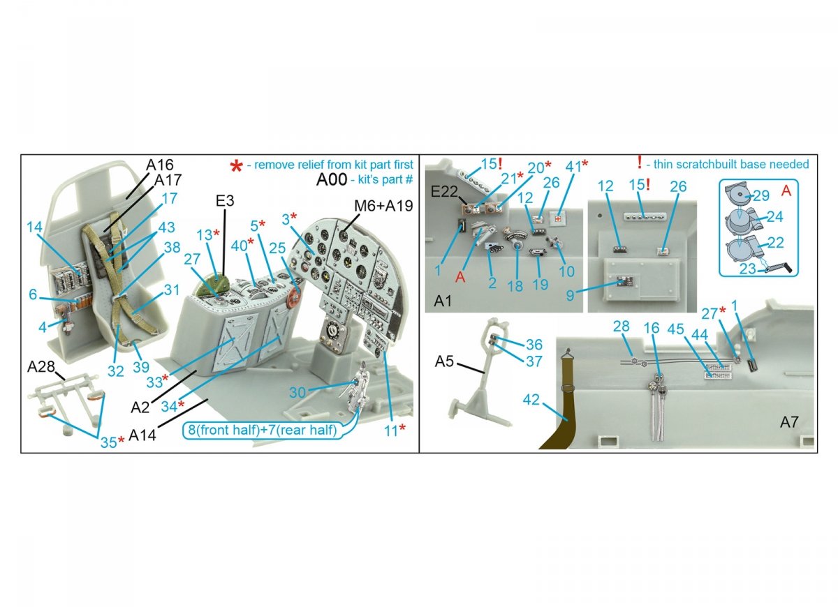 Quinta Studio QD32154 IL-2M3 3D-Printed &amp;amp; coloured Interior on decal paper (Hobby Boss) 1/32 – imagen 8