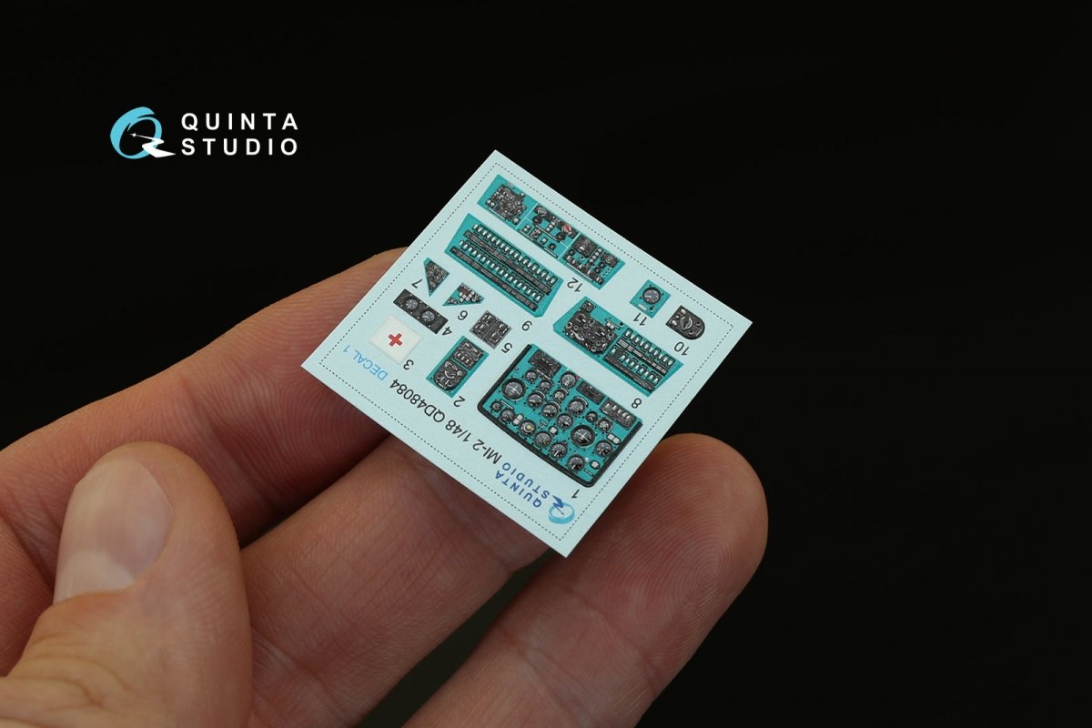 Quinta Studio QD48084 Mi-2 3D-Printed &amp;amp; coloured Interior on decal paper (for Aeroplast kit) 1/48 – immagine 3