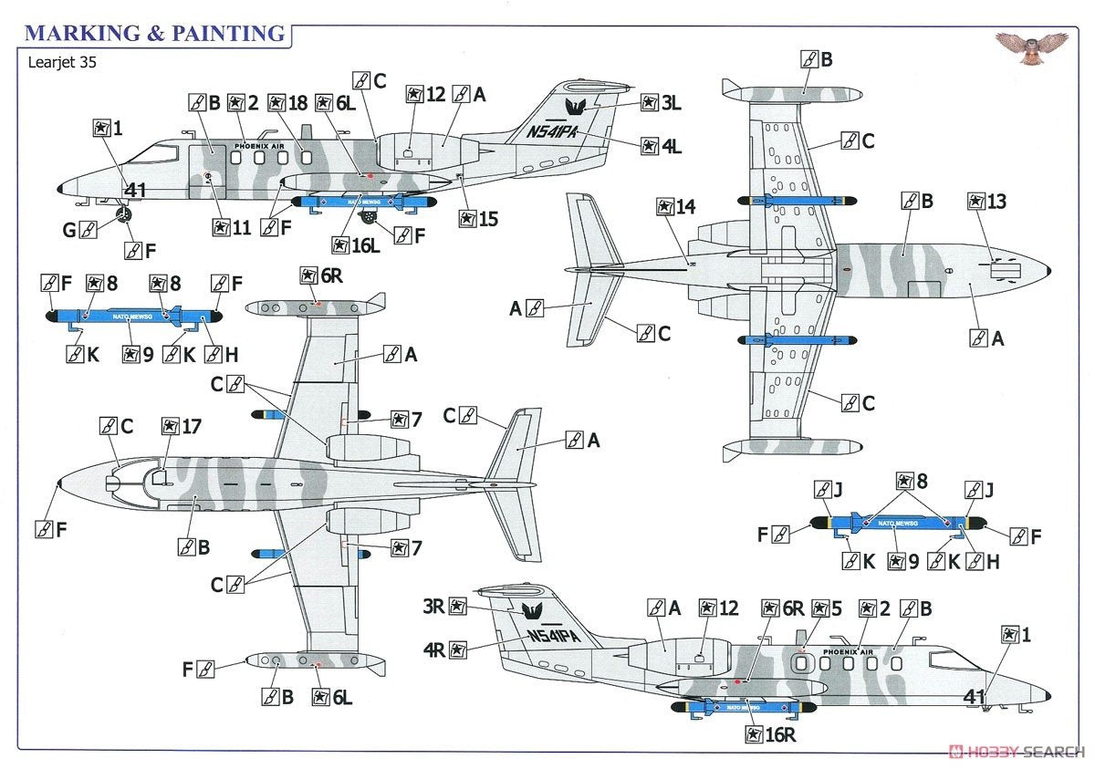 Sova 72019 Learjet-35 Phoenix Air 1/72 – imagen 4