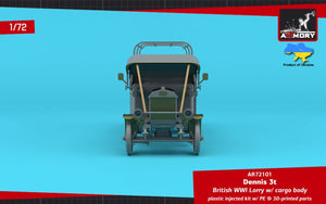 Armory Models 72101 Dennis 3t Lorry, British WWI lorry w/ flatbed cargo body 1/72