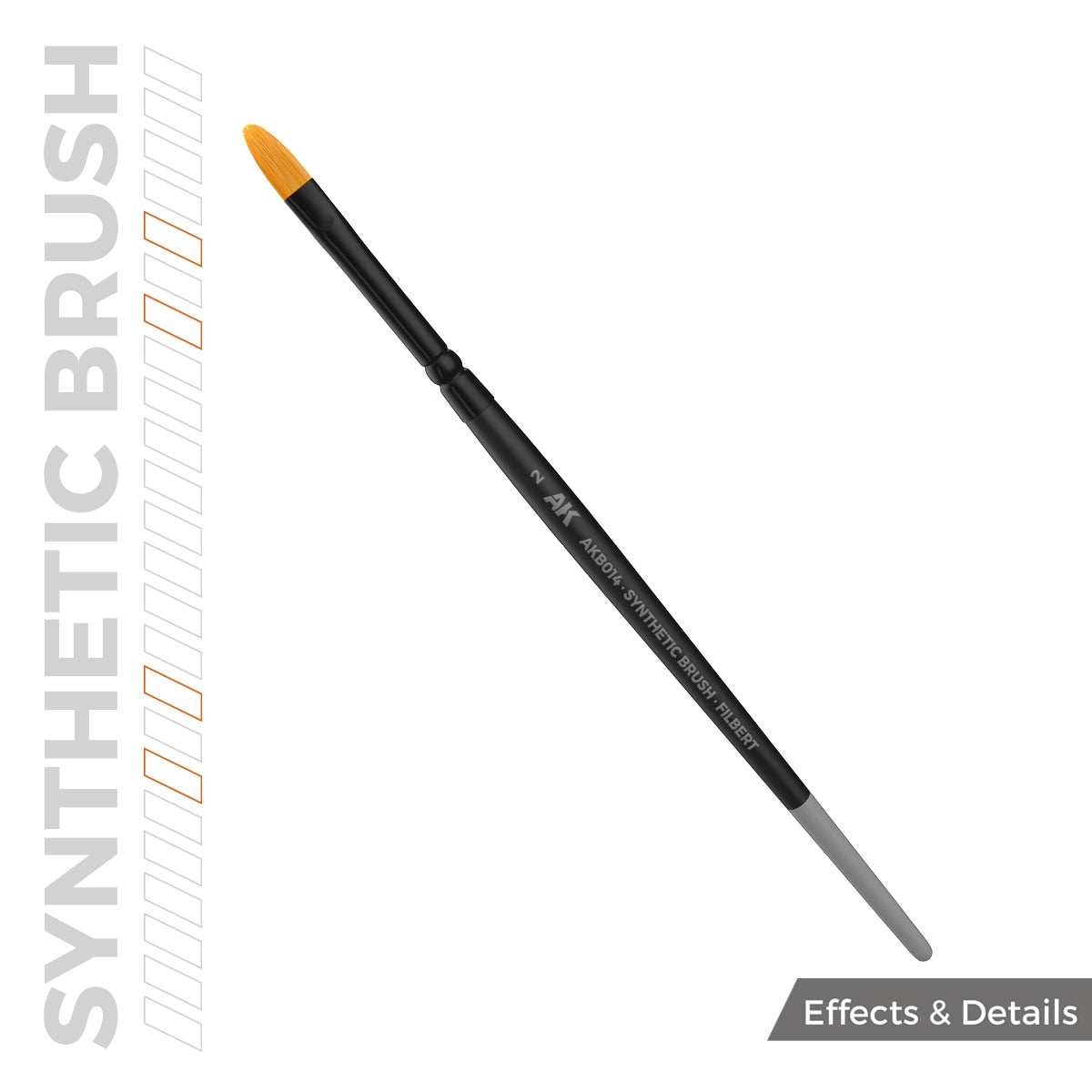 AK Interactive AKB014 AK SYNTHETIC BRUSH – FILBERT 2 – imagen 3