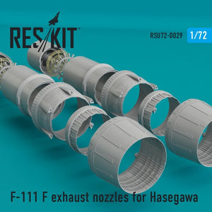 RESKIT RSU72-0029 Buses d&amp;#39;échappement F-111 F pour Hasegawa 1/72
