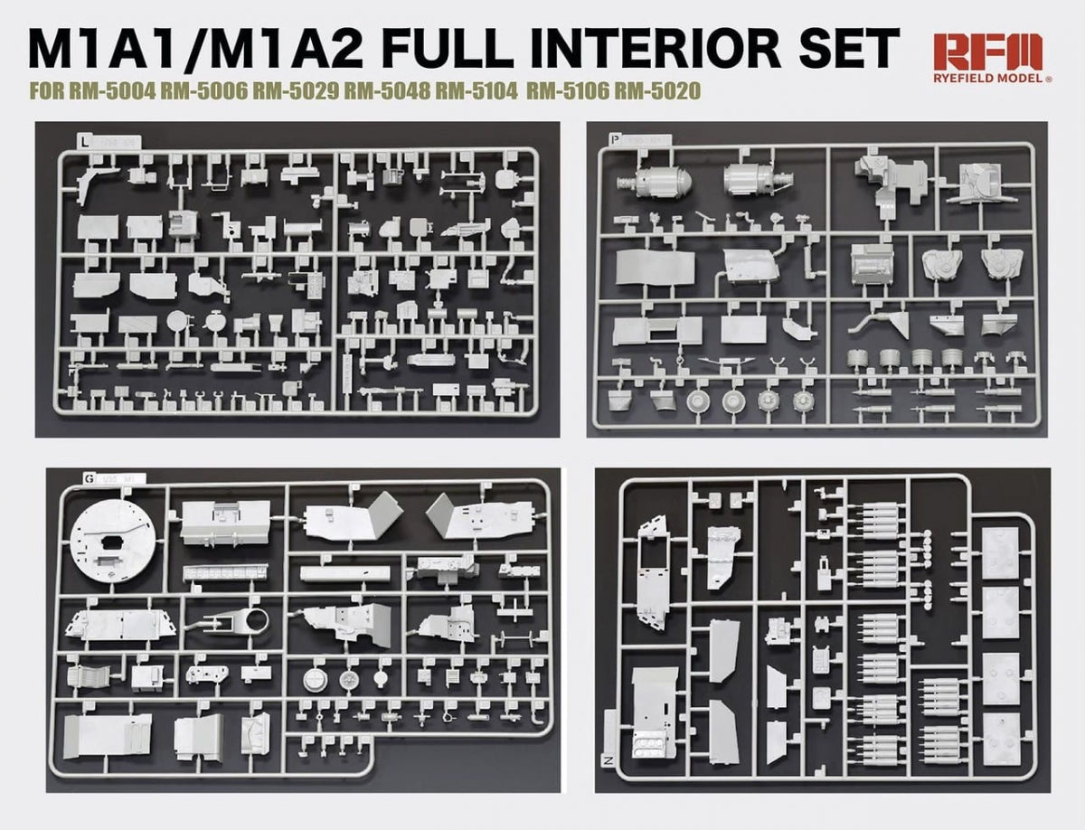 Rye Field Model 5121 M1A1 / M1A2 Abrams Full Interior Set 1/35 – zdjęcie 3