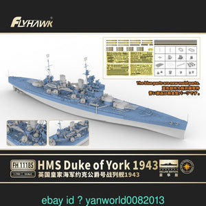 FlyHawk Model FH1118S HMS Duke of York 1943 - Deluxe Edition 1/700 – immagine 2