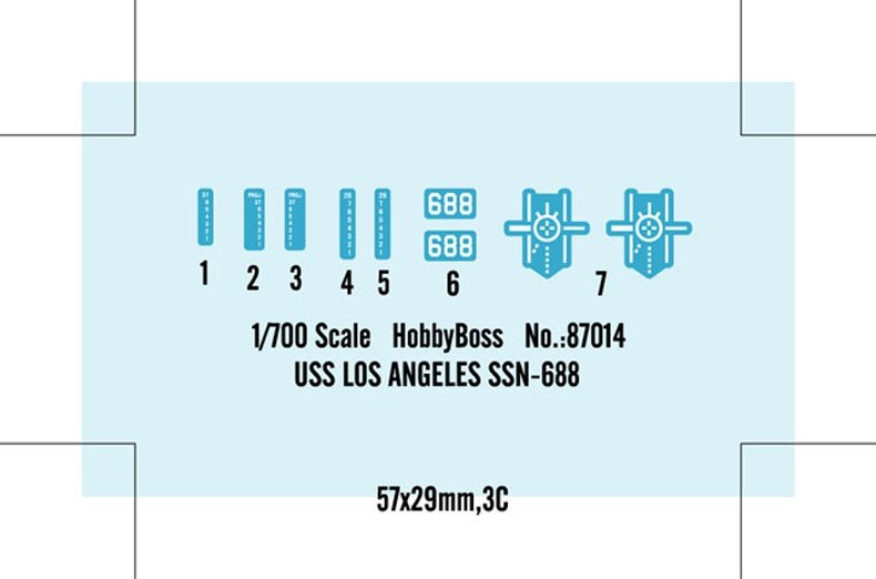 Hobby Boss 87014 USS Los Angeles SSN-688 1/700 – imagen 2