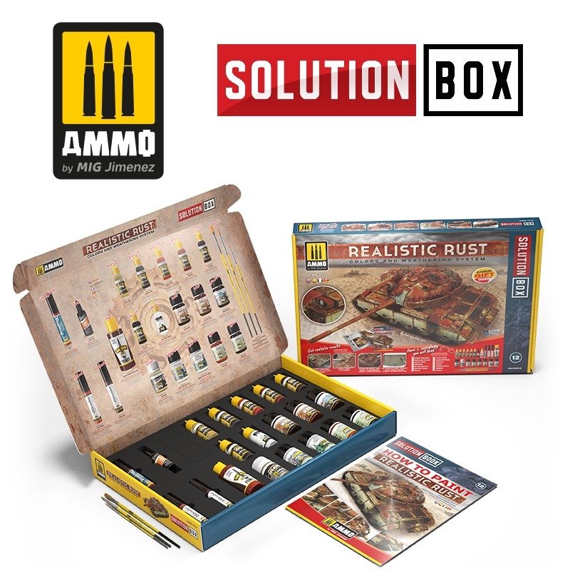 AMMO of Mig Jimenez 7719 SOLUTION BOX - Realistic Rust – zdjęcie 4