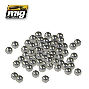AMMO of Mig Jimenez 8003 Steel Paint Mixing Balls (80 pieces)