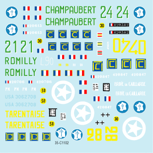 Star Decals 35-C1102 French Shermans # 1 1/35 – immagine 3