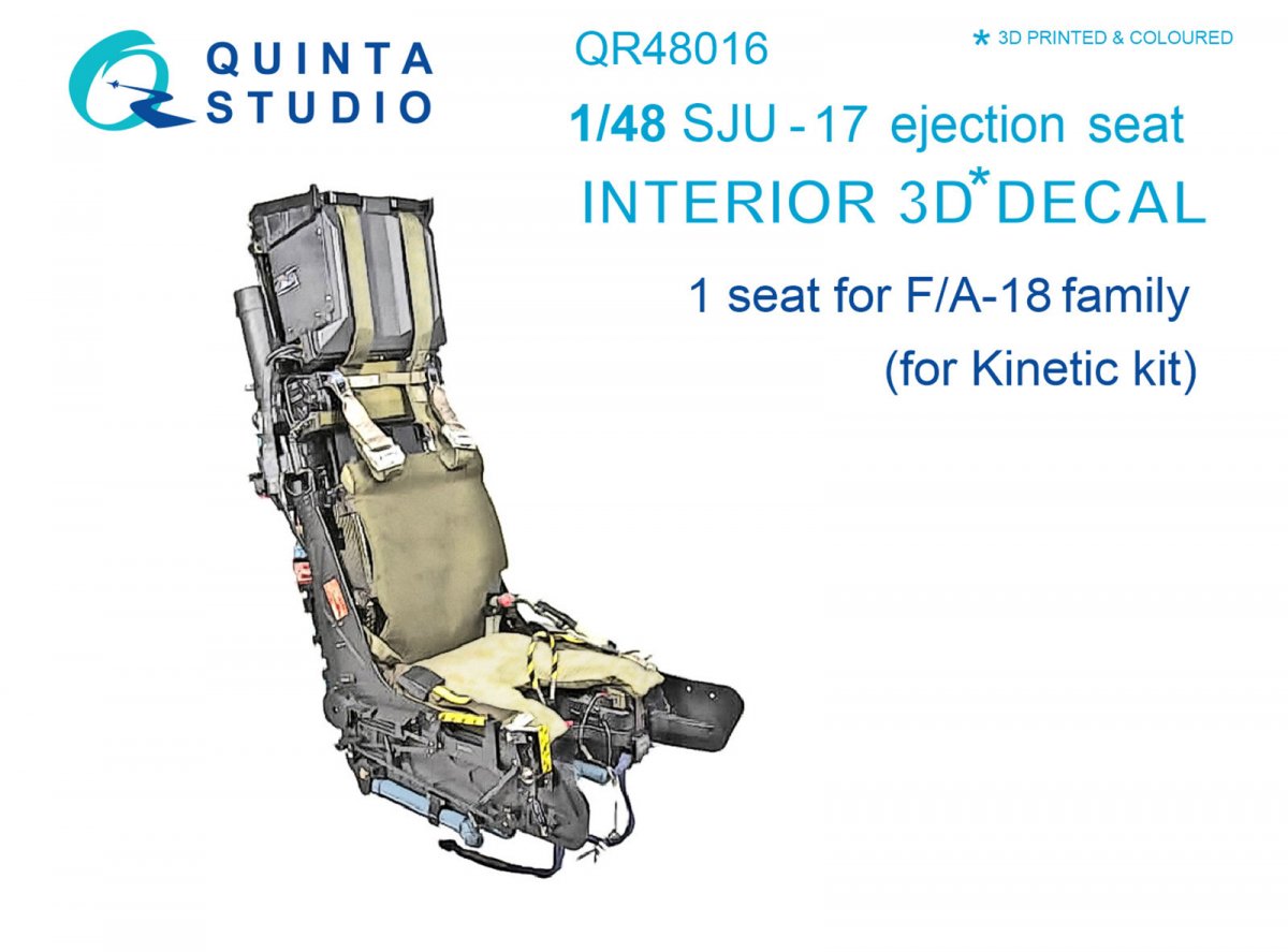 Quinta Studio QR48016 Siège éjectable SJU-17 pour la famille F/A-18 (Kinetic) 1/48