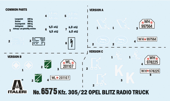 Italeri 6575 Opel Blitz Radio Truck 1/35 – immagine 2