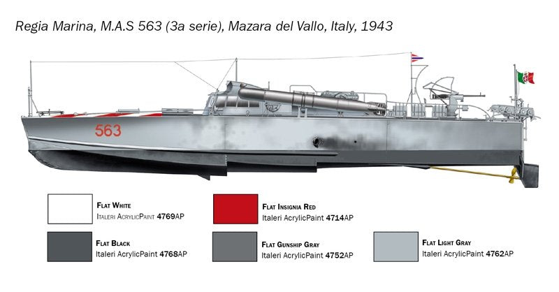 Italeri 5626 M.A.S. 563/568 with crew 1/35 – Bild 3