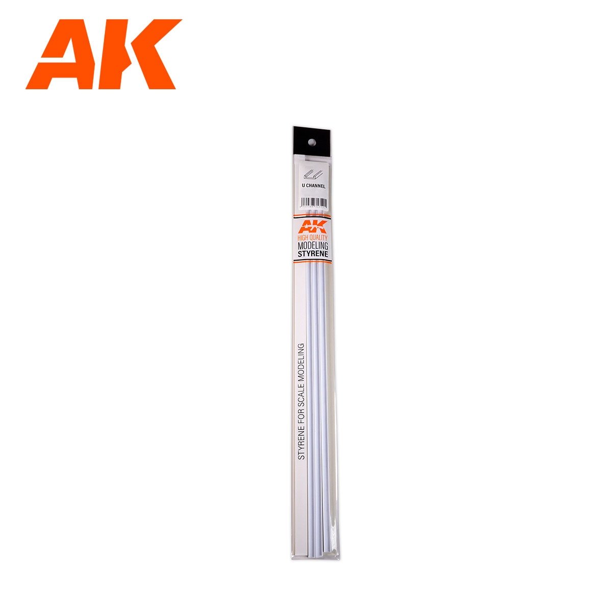 AK Interactive AK6555 CHANNEL 3.0 WIDTH X 350MM – STYRENE U CHANNEL – (4 UNITS) – imagen 3