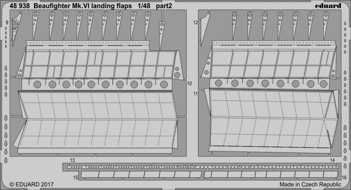 Eduard 48938 Beaufighter Mk. VI landing flaps TAMIYA 1/48 – Bild 2
