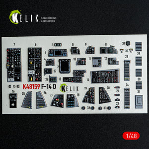 KELIK K48159 F-140 - interior 3D decals for GWH kit 1/48 – zdjęcie 2