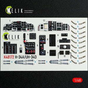 KELIK K48172 H-34A/UH-34D - interior 3D decals for Italeri kit 1/48 – image 2