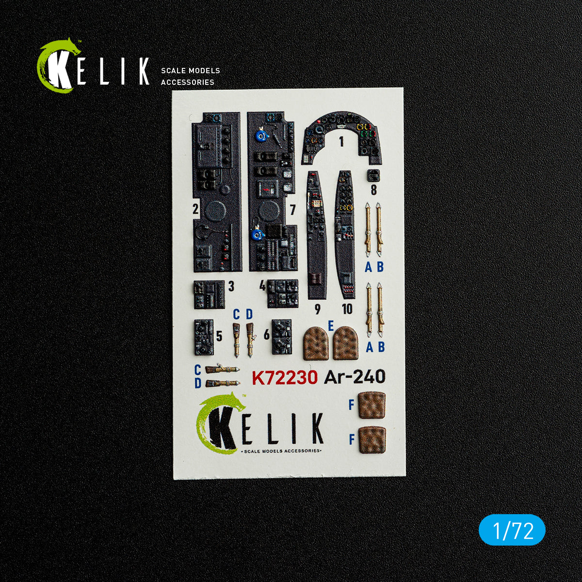 KELIK K72230 Ar-240 - interior 3D decals for Revell kit 1/72 – imagen 2