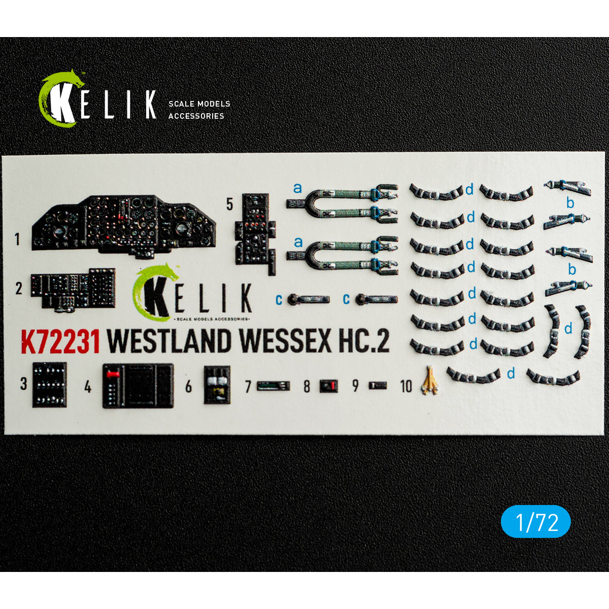 KELIK K72231 WESTLAND WESSEX HC.2 - interior 3D decals for AirFix kit 1/72 – Bild 2