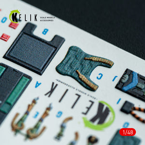 KELIK K48151 HARRIER GR3 - interior 3D decals for Kinetic kit 1/48 – Bild 3
