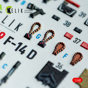 KELIK K48159 F-140 - interior 3D decals for GWH kit 1/48 – zdjęcie 3