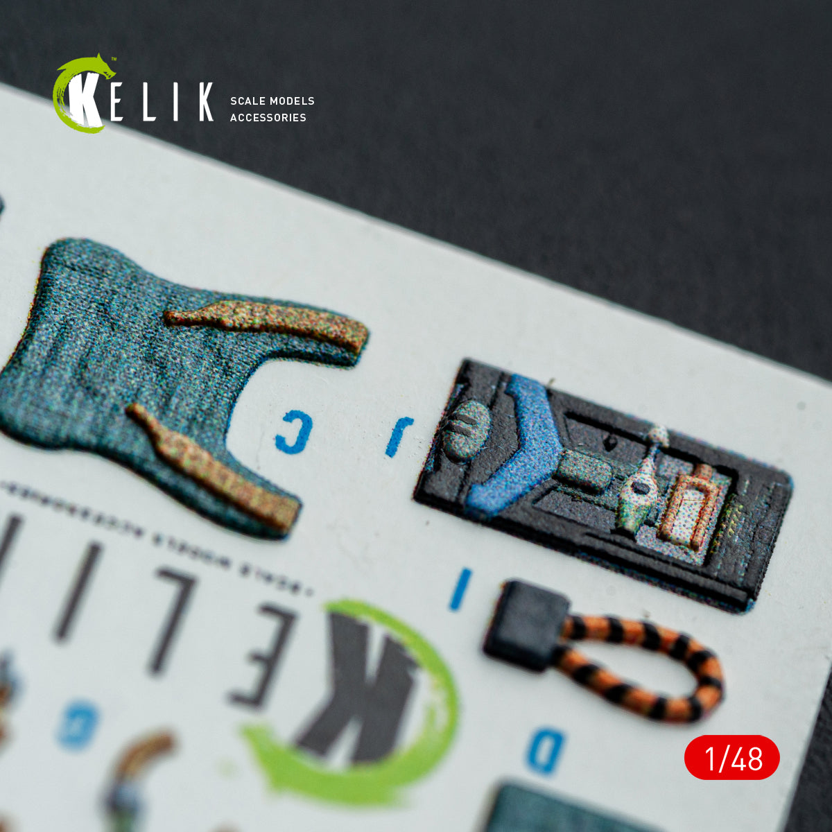 KELIK K48151 HARRIER GR3 - interior 3D decals for Kinetic kit 1/48 – Bild 4