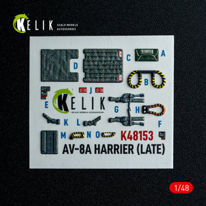 KELIK K48153 AV-8A HARRIER (Late) - interior 3D decals for Kinetic kit 1/48 – Bild 4