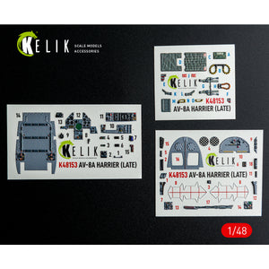 KELIK K48153 AV-8A HARRIER (Late) - interior 3D decals for Kinetic kit 1/48 – Bild 6