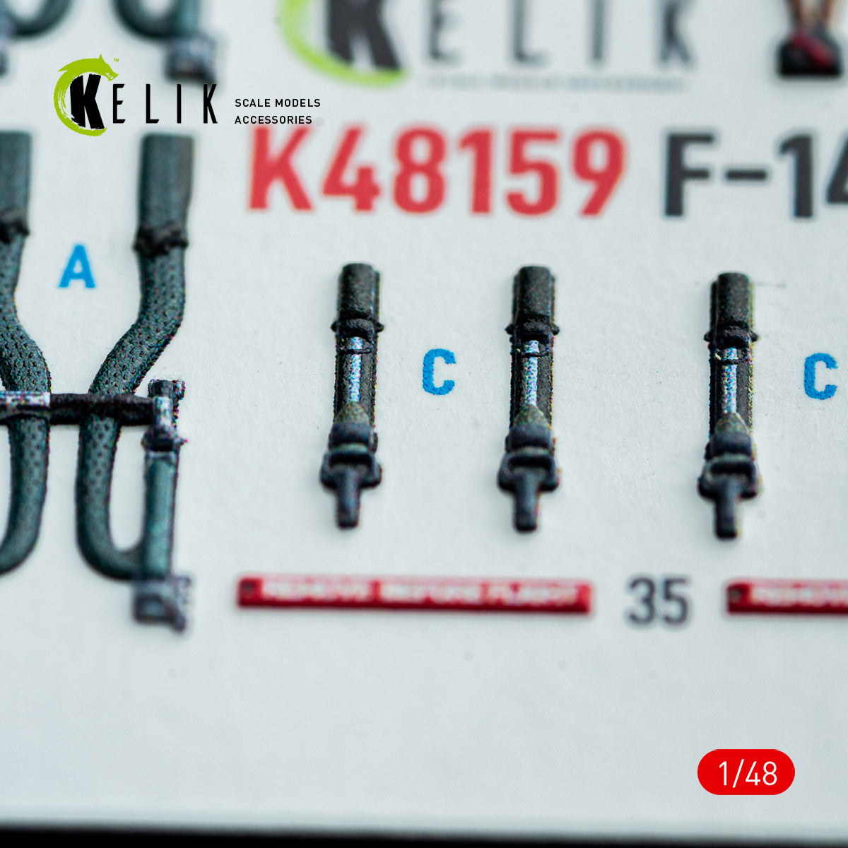KELIK K48159 F-140 - interior 3D decals for GWH kit 1/48 – zdjęcie 7