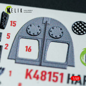 KELIK K48151 HARRIER GR3 - interior 3D decals for Kinetic kit 1/48 – Bild 8